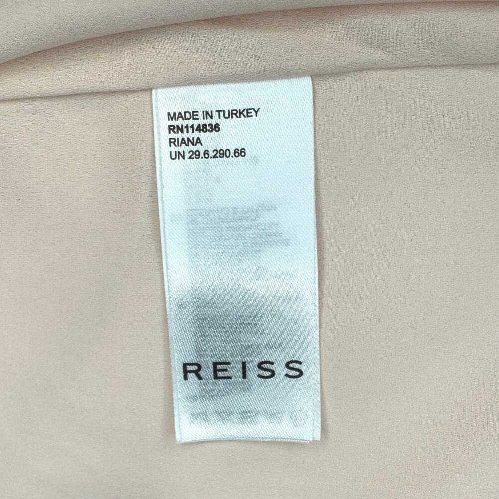 REISS Womens Riana One Shoulder Draped Midi Dress in Pink Cocktail Wedding 2 - Picture 11 of 12
